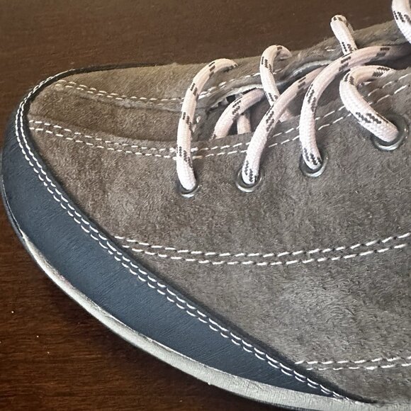 LL Bean Suede Shoe Sneaker 277619 Brown/Pink Lace Up Walking Casual Womens Sz 8 - Picture 13 of 15